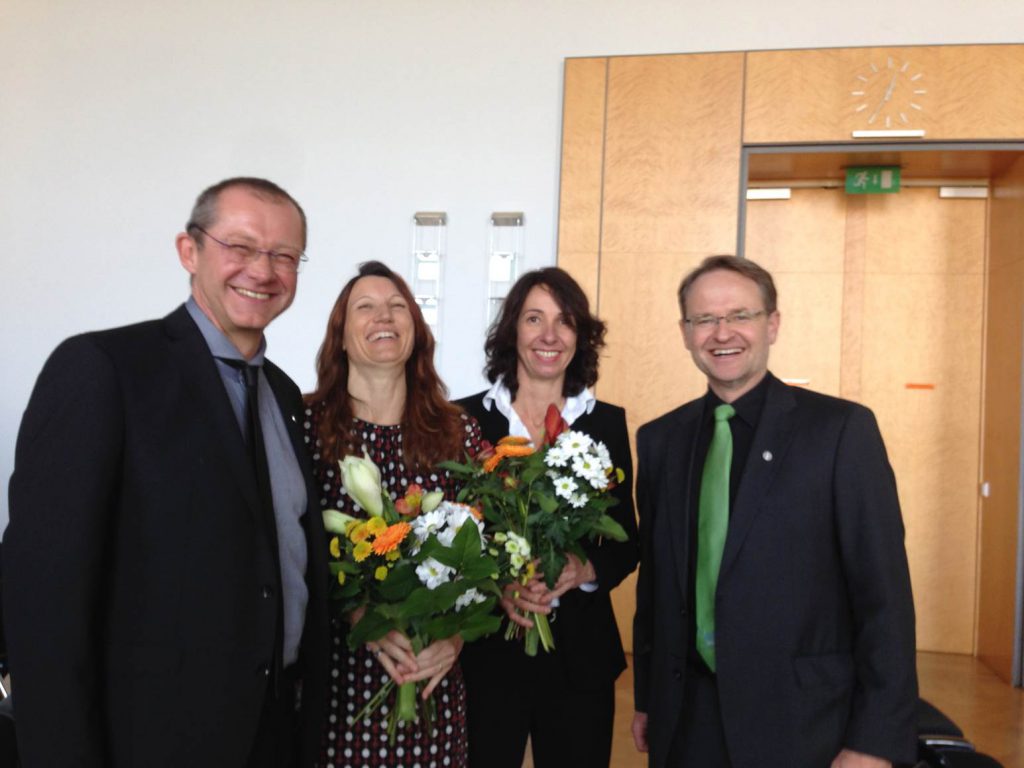 gemeinsam mi unseren allerersten Verfahrenspflegerinnen Frau Sabine Zirngibl und Frau Maria Pantele